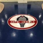 Concrete floor logo